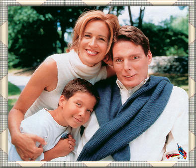 Christopher Reeve y su esposa Dana Morosini e hijo